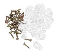 20 Pezzi Clip di Fissaggio in Vetro per Armadio e Specchio 302 | Plastico, per Vetro e Mirror, Uso su Wardrobe e Walls, Set Accessorio Codice 302