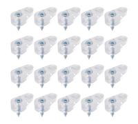 20 Pezzi Clip di Fissaggio per Vetro, 2x1,1cm Plastica Clip per Pannelli in Vetro Clip per Supporto Specchi con Viti per Fissaggio Finestre Vetro Porte di Armadi (Trasparente)