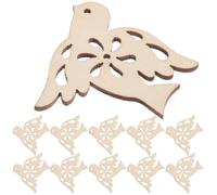 20 Pezzi Colombe della Pace in Legno Grezzo per Pittura | Superficie Liscia senza Sbavature, Fori per Appendere, Beige Naturale, per Progetti Creativi e Scrapbooking
