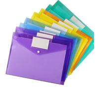 20 Pezzi Colorato Portadocumenti A4, Cartelle a Busta, Busta Portadocumenti, Impermeabile Cartelline Portadocumenti, Portadocumenti Trasparente Busta, Buste Plastica Documenti A4, 5 Colori