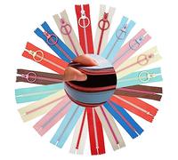 20 Pezzi Colori Cerniera,10 Colori Diversi Cerniere Lampo,30cm Materiale Plastico in Nylon Resina Cerniere Lampo,Chiusure Lampo da Cucito con Anello Metallico per Pantaloni,Cucire Vestiti,Portafogli