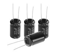 20 pezzi Condensatore elettrolitico, 450V 22uf 105 ℃ conduttori lunghi polarizzati elettrolitici polarizzati assiali per amplificatore a valvole