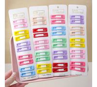 20 pezzi/confezione Mollette per capelli di colore candy, mollette rettangolari oleose, accessori per capelli da ragazza, adatti per uso quotidiano LettereFerro