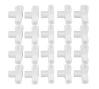 20 Pezzi Connettore Armadio a 4 Direzioni 16mm in Plastica Bianca | Giunto per Tubi PVC da 16mm, Montaggio Rapido, Ricambio per Guardaroba e Scarpiere