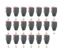 20 pezzi Connettore maschio 5,5x2,1 mm, terminale per cavo, spina di alimentazione CC, adattatore jack per striscia LED
