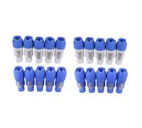 20 pezzi Connettore Powercon maschio a 3 pin NAC3FCB Spina Speakon 20A 250V CA Alimentazione Blu e Grigio Bianco
