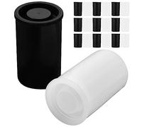 20 Pezzi Contenitore Per Bobine Di Film Porta Pellicola Contenitori Di Pellicola Bianca Contenitori Di Pellicola Nera Bottiglia Di Pillola Viaggio Bottiglia Di Plastica Massa