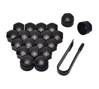 20 Pezzi Copri Bulloni Auto per VW T-ROC SUV 2017-2023, Tappi Dadi Ruota Copertura Antifurto Esagonali Copridadi Copribulloni Accessori,17mm-Black