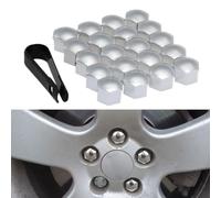 20 Pezzi Copridadi Tappi per Volvo S40 V40 V50 XC60 XC90, Copri Bulloni Pneumatici Esagonali Tappi Vite Ruota Antipolvere Protezioni,21mm-Sliver