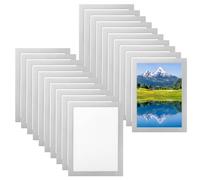 20 Pezzi Cornice Magnetica, A5 Cornice Magnetica Autoadesiva,Informazioni Cornice argento, Impermeabile Cornici Magnetiche, Informazioni Cornice per l'Affissione di Foto Pubblicità Poster,18 x 24 cm