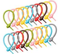20 Pezzi Cravatte Sacchetto Clip, Cravatta Pane, Cravatta Torsione di Gomma Riutilizzabile, Cravatte in Silicone per Tutti Usi, Cravatte Filo, Corde di Silicone, Corde Domestici, Clip di Sigillo