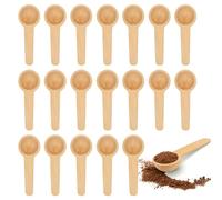 20 Pezzi Cucchiaini Legno Piccoli, 6.9 * 2.5cm Mini Cucchiai per Sale in Legno, Cucchiaini da Caffè Piccoli, Posate Legno per Spezie, Miele, Caffè, Sale, Barattoli di Marmellata, Zucchero, Bambini