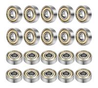 20 Pezzi Cuscinetti a Sfera 608ZZ, Cuscinetti a Sfera in Metallo 8x22x7mm Cuscinetti a Sfere Radiali, Doppia Protezione, Cuscinetti a Sfere Miniature Groove per Skateboard, Scooter, Pattini in Linea