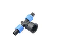 20 pezzi da 16 mm, raccordo a T for nastro gocciolante, divisore d'acqua, connettore for tubo flessibile a 2 vie con filettatura femmina da 1/2 a 3/4, raccordi for irrigazione a goccia for serre(3I4)