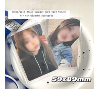 20 pezzi da 58x89mm Porta tessere compatte verticali, protettore trasparente per cartoline di 3 pollici per carte sportive di baseball, football, basket, hockey, golf, singole carte sportive caricabil