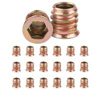 20 pezzi dadi a vite M8x13mm, Jeboler inserti filettati dadi a pressione boccole filettate boccole a vite, inserto filettato legno boccola a vite dado a boccola, zinco boccole a vite per mobili in