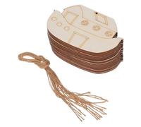 20 Pezzi Decorazione Barca a Vela in Legno Non Finito | Si Può Tingere, Dipingere e Decorare, con Corde Incluse, Facile da Appendere per Hobby e Fai da Te