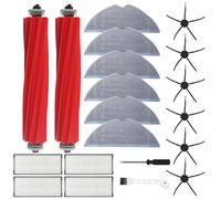 20 pezzi di accessori per Roborock S7 S7 MaxV S7 MaxV Ultra S7 Plus S7 Pro Ultra, inclusi 2 spazzole principali, 6 mop, 6 spazzole laterali, 4 filtri, 1 cacciavite e 1 spazzola