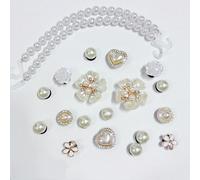 20 pezzi di accessori rimovibili fai-da-te per scarpe - diamanti d'acqua, piccoli orsacchiotti, fiocchi, fiocchi di neve natalizi, catene da giardino e da spiaggia, un regalo perfetto per le vacanze T