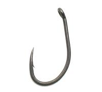 20 pezzi di amo da pesca alla carpa con gambo nero opaco, ardiglione, grossa for la riva del fiume(8 UK)