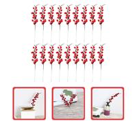 20 pezzi di bacche rosse artificiali rami di bacca di bacca rossa per la