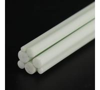 20 pezzi di barre rotonde in fibra di vetro 0,8 1 1,5 2 3 4 5 mm, lunghezza barra in fibra di vetro bianca 500 mm, for tende, serre, aquiloni, barre Frp(2.5mm)