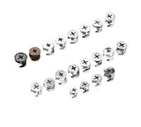 20 pezzi di bulloni e dadi di fissaggio for serrature a camma di bloccaggio for mobili/armadi, letti, lettini, ruota eccentrica da 15 mm, tre connettori a dado.(E Type-10mmx10mm)