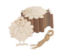 20 pezzi di cartello in legno da appendere non finito, targa vuota per