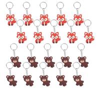 20 Pezzi Di Catena Chiave Animale, Catena Chiave Di Volpe, Catena Chiave Dei Cartoni Animati, Catena Chiave Per Bambini, Credenti Dei Bambini.