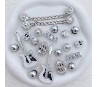 20 pezzi di Catene decorative removibili per scarpe con strass, orsetti, fiocchi, fiocchi di neve natalizi, motivi floreali, perfetto regalo per le vacanze GeometricoABS