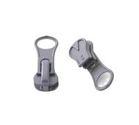 20 pezzi di cerniere lampo colorate n. 5 in resina for piumini, abbigliamento, doppia apertura, testa staccabile, alta qualità, fai da te, cucito(Grey)