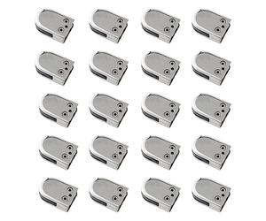 20 pezzi di clip for vetro in acciaio inossidabile a forma U, morsetti for regolabili con parte posteriore piatta, for ripiani in più affidabili(12mm)