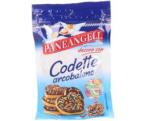 20 pezzi di codette arcobaleno paneangeli decorazioni per dolci - 50 gr