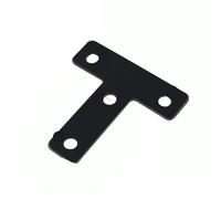 20 pezzi di codici angolari in acciaio inossidabile T da 1,96 pollici neri e argentati, staffe sagomate, , connettori fissaggio for guardaroba for mensole Per Mensole In Legno(Black)