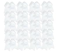 20 pezzi di cottura in allegria, nessun danno non fiocchi bianchi eleganti per i capelli, porta coda di cavallo elastico decorativo per abbigliamento quotidiano, viaggio, foto, matrimonio ..