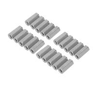 20 pezzi di dado a snodo esagonale M6x1 L25 mm, connettori per barre filettate in acciaio inox per bulloni, prigionieri e viti meccaniche, dadi a snodo esagonali con filetto M6 di