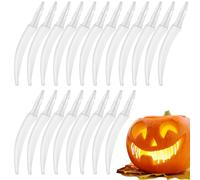 20 Pezzi di Decorazioni a Forma di Denti di Zucca di Halloween, Kit di Decorazioni per Denti di Zucca Finti in plastica per Halloween, Decorazioni spettrali a Forma di Jack O' Lantern per Decorazioni