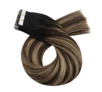 20 Pezzi Di Extension For Capelli Con Nastro Adesivo, Capelli Umani, Lisci Naturali, Senza Cuciture, Nastro Invisibile, Capelli Remy For La Bellezza Facile Da Usare(22 inches,1B-4-14)