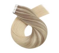20 Pezzi Di Extension For Capelli Con Nastro Adesivo, Capelli Umani, Lisci Naturali, Senza Cuciture, Nastro Invisibile, Capelli Remy For La Bellezza Facile Da Usare(14inches,Nordic)