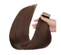 20 Pezzi Di Extension For Capelli Umani Con Nastro Adesivo, Lisce, Con Trama In Pelle, Invisibili, For Salone, 14"-24" Facile Da Usare(14 inches 35cm 40g,2)