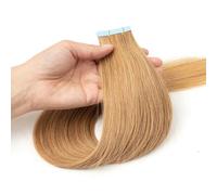 20 pezzi di extension invisibili con nastro adesivo for capelli umani, extension for capelli lisci e spessi, senza cuciture, for uso quotidiano Veloci da indossare(Dark Blonde,12 inch)