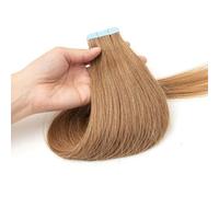 20 pezzi di extension invisibili con nastro adesivo for capelli umani, extension for capelli lisci e spessi, senza cuciture, for uso quotidiano(Light Brown,20 inch)