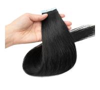20 pezzi di extension invisibili con nastro adesivo for capelli umani, extension for capelli lisci e spessi, senza cuciture, for uso quotidiano(Jac Black,12 inch)