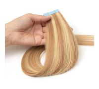 20 pezzi di extension invisibili con nastro adesivo for capelli umani, extension for capelli lisci e spessi, senza cuciture, for uso quotidiano Veloci da indossare(P18-613,14 inch)