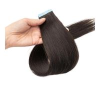 20 pezzi di extension invisibili con nastro adesivo for capelli umani, extension for capelli lisci e spessi, senza cuciture, for uso quotidiano Veloci da indossare(Black Brown,16 inch)