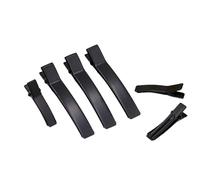 20 pezzi di fermagli for capelli a coccodrillo in metallo con un solo polo, base for forcine fai da te con fiocco for strumenti da salone for capelli(Black,3.5cm)