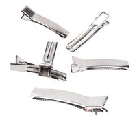 20 pezzi di fermagli for capelli a coccodrillo in metallo con un solo polo, base for forcine fai da te con fiocco for strumenti da salone for capelli(Color,6cm)