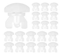 20 Pezzi di Fissaggio per Tende per sistemi binari, Fermi Intermedi Tende, Tappi per Binari per Tende, fermaporta per binari, Ganci per Tende per Tutti i binari Standard (Bianco)