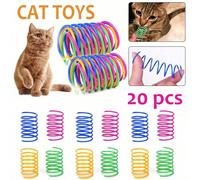 20 pezzi di giocattoli a molla colorati per gatti, giocattoli da interno per gatti, giocattoli creativi per gatti per passare il tempo e mantenersi in salute, giocattoli interattivi per gatti, molle i