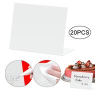 20 pezzi di lavagne decorative in acrilico a forma di L, piccole lavagne da